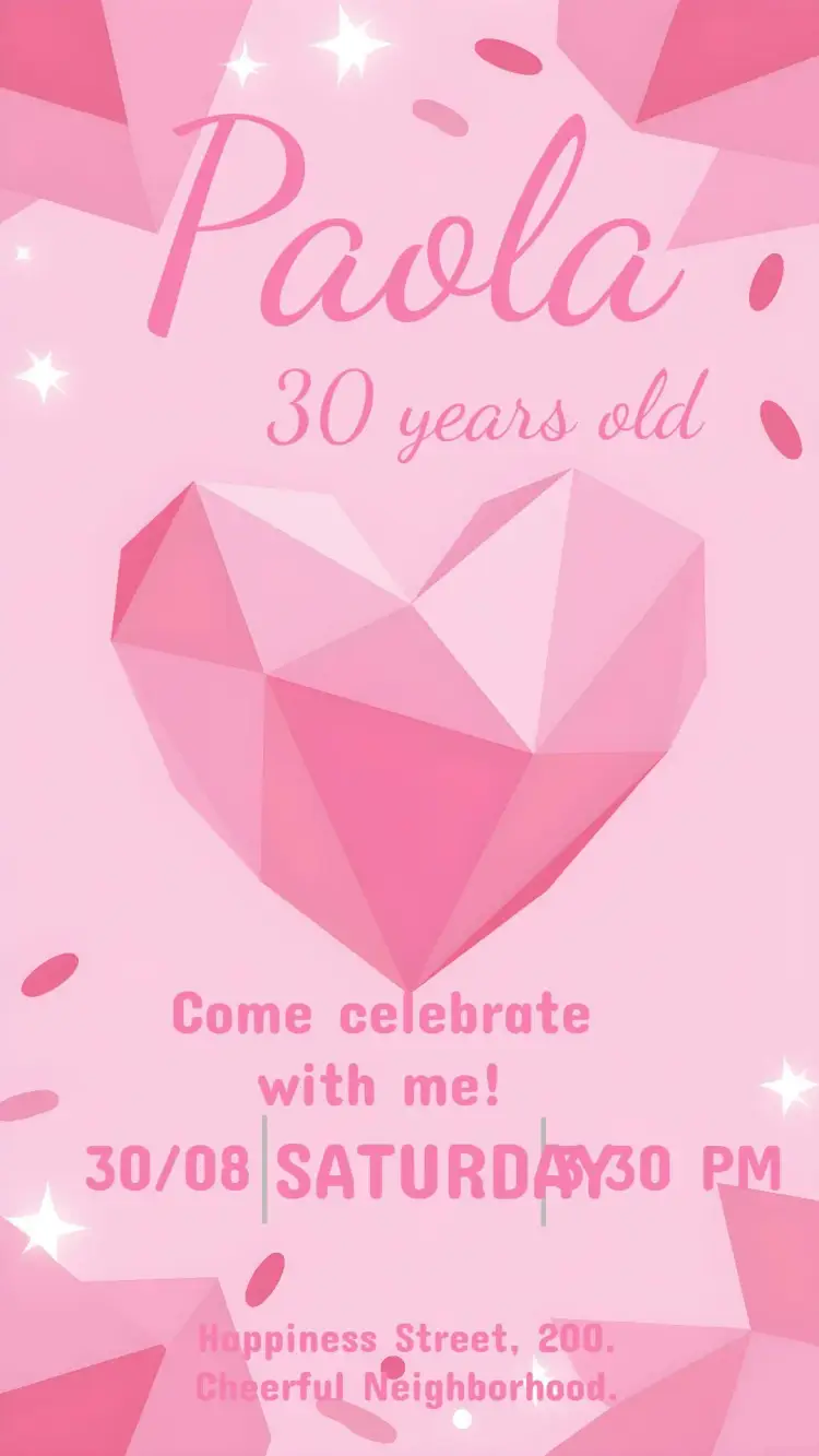 Invite Adult Heart editable and customizable