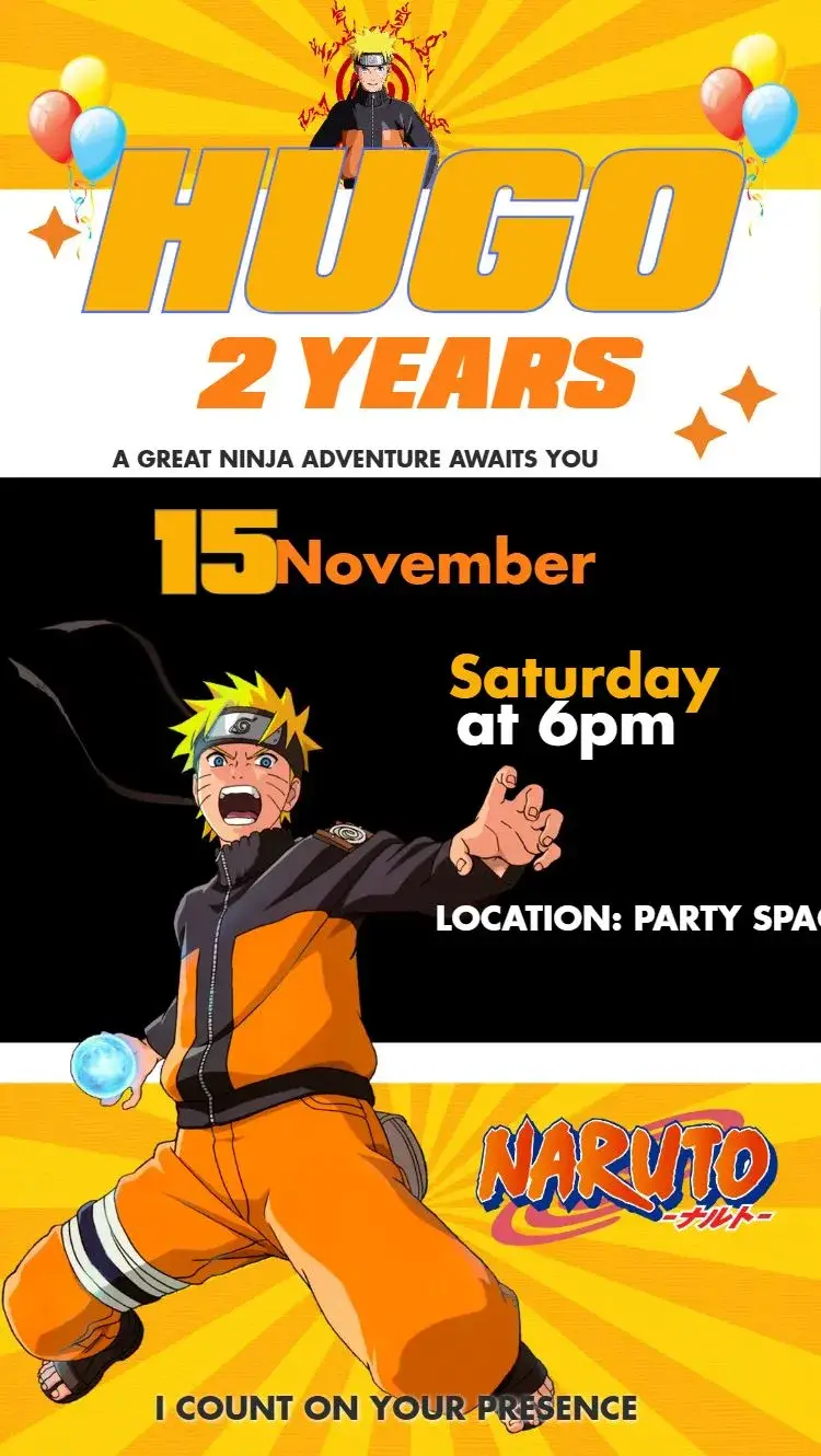 Naruto invitation