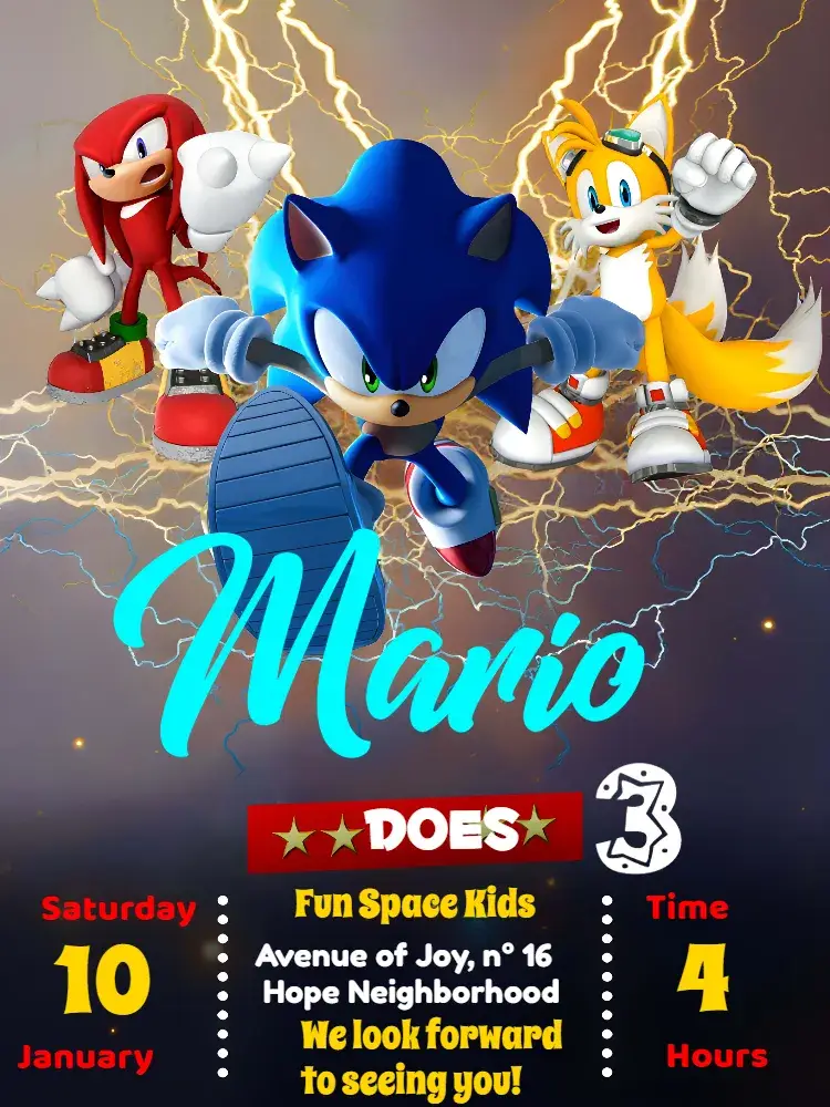 Black Sonic invitation