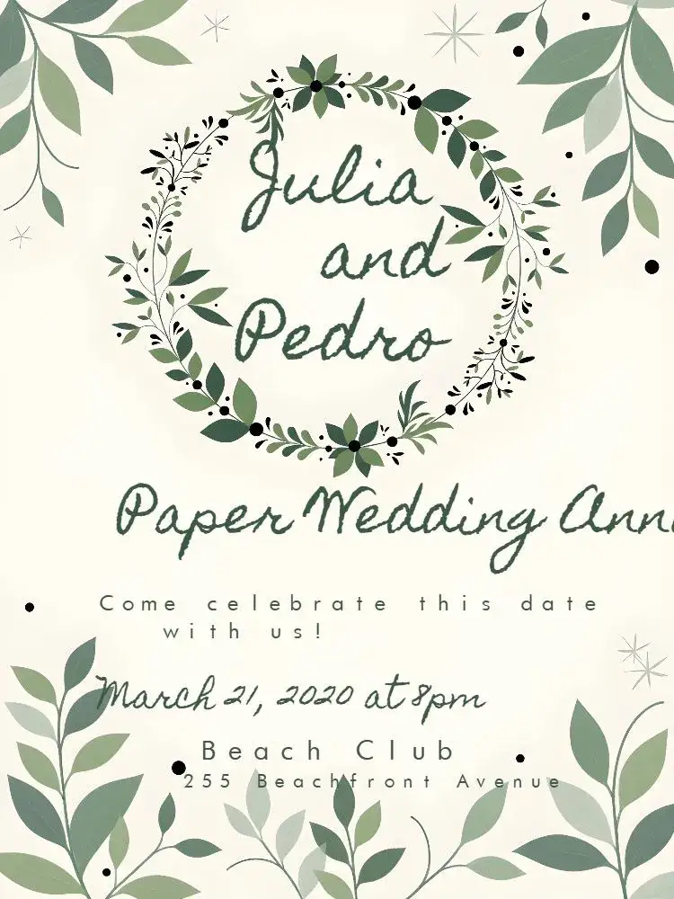 Invitation Paper Wedding 1 – Commemorative Dates theme delicate, minimalist, romantic, modern, soft, elegant