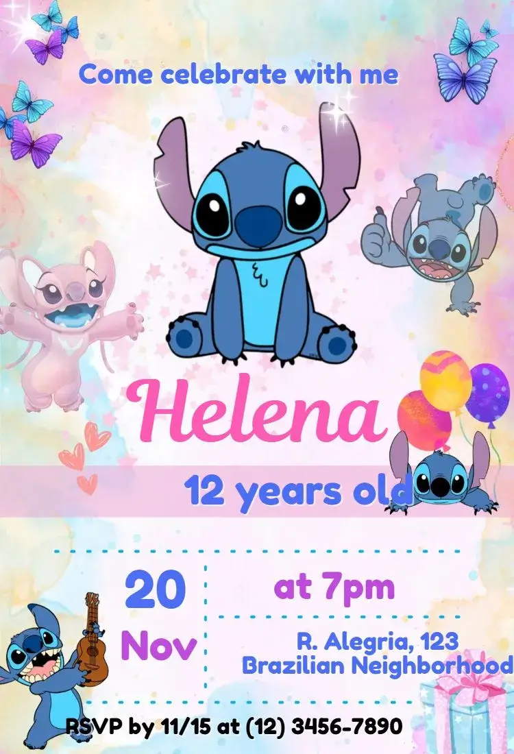 Stitch invitation