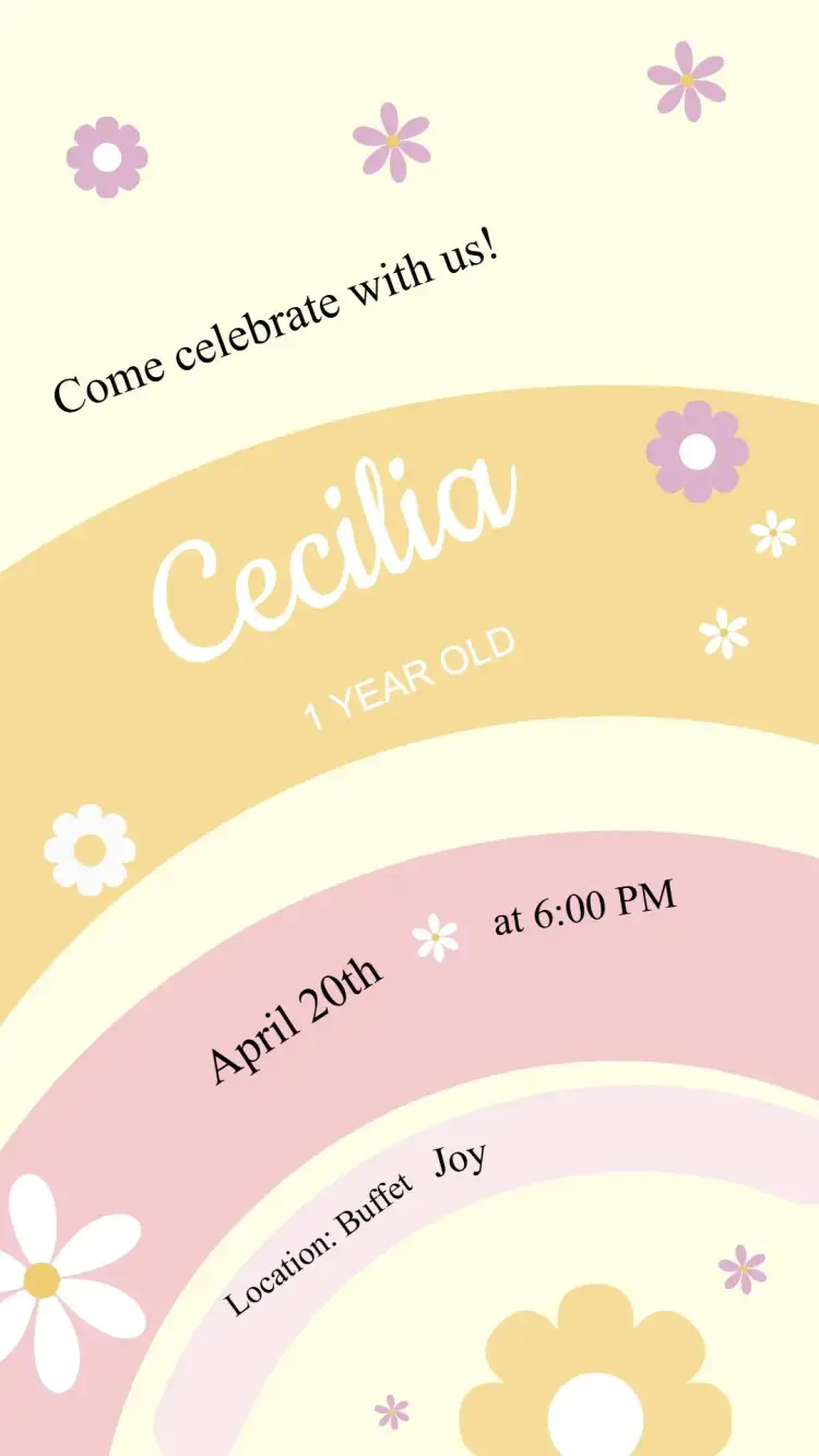 Daisies Birthday Invitation