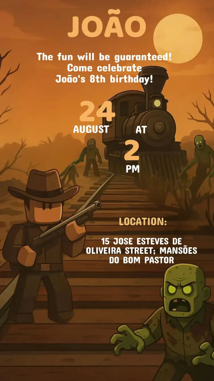 Roblox Birthday Invitation