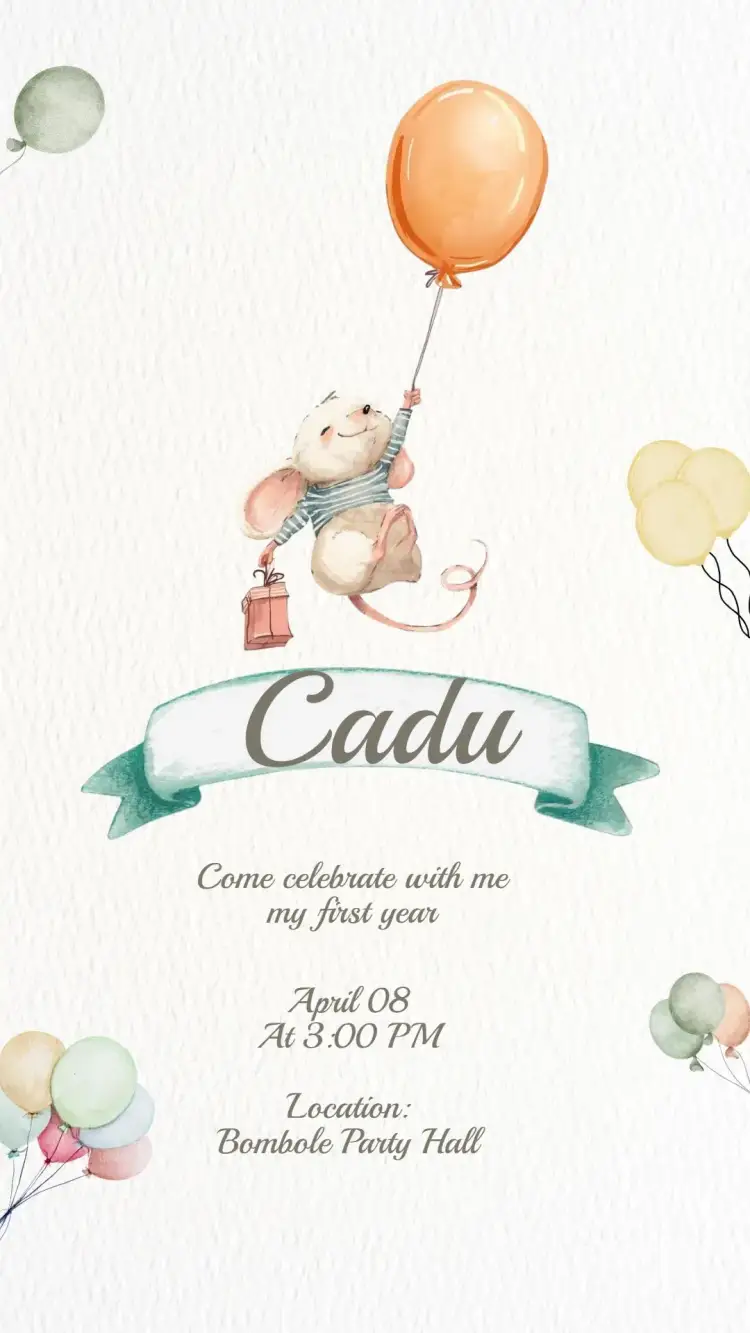 Invitation Children's Easter Theme Birthday Invitation to Edit – Kids' Birthday Party theme colorful, playful, cute, Easter-themed, childish, fun