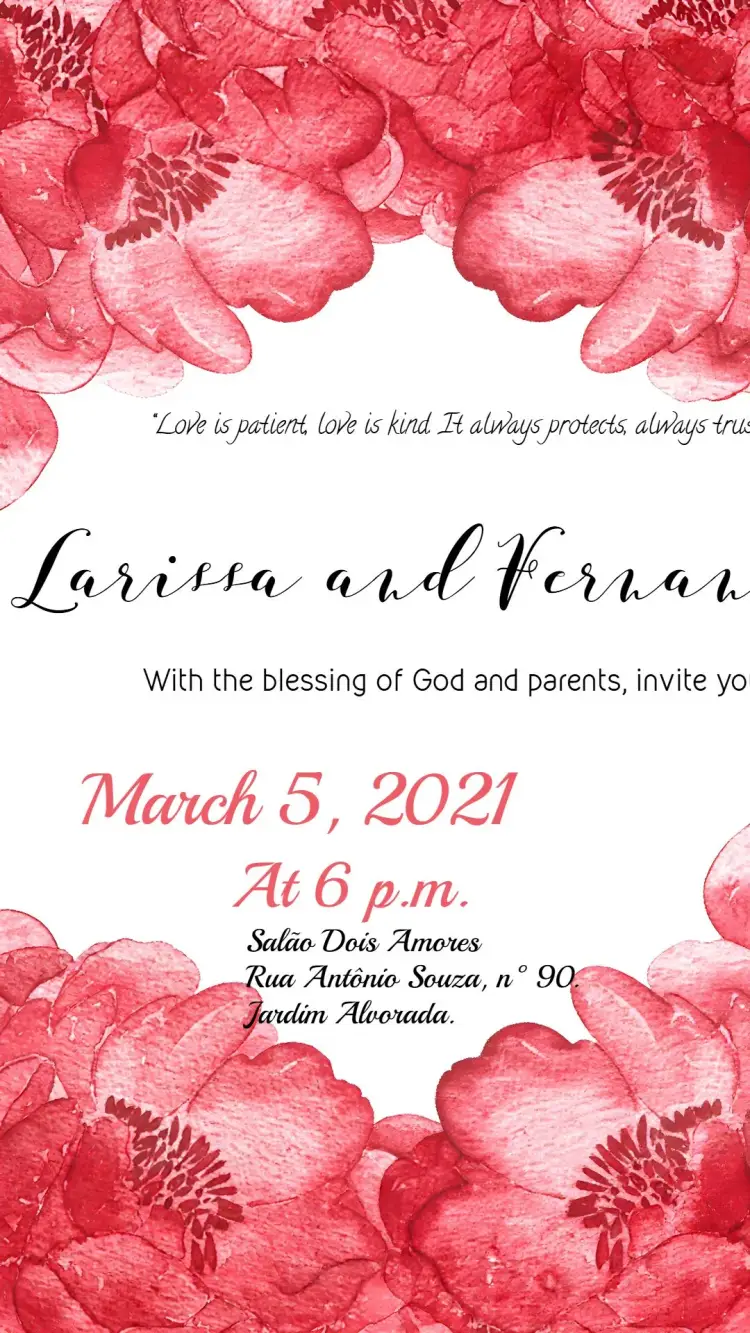 Delicate Floral Wedding invitation