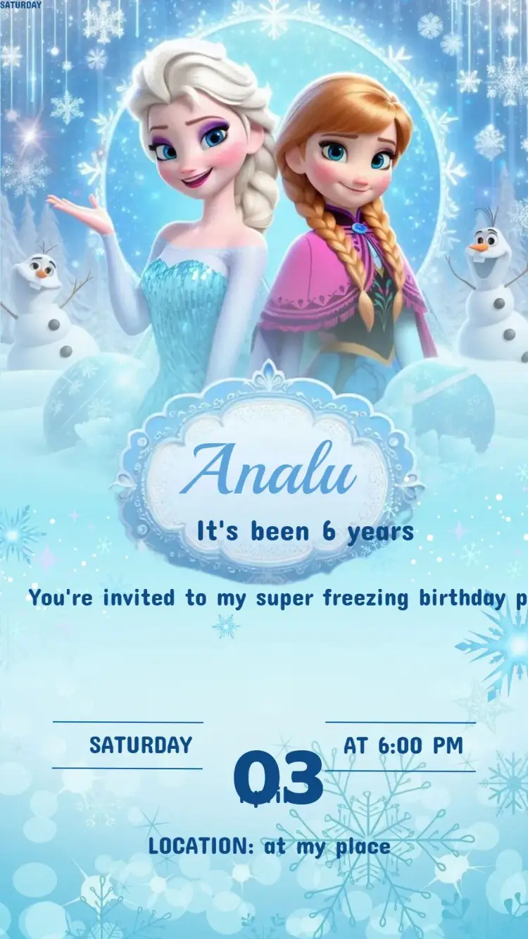 Frozen Birthday Invitation