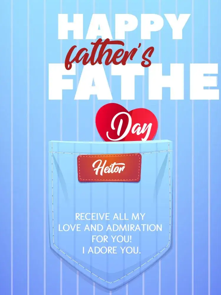 Invitation How to Make Creative Clear Father's Day Card – Card theme light blue, fun, modern, creative, romantic