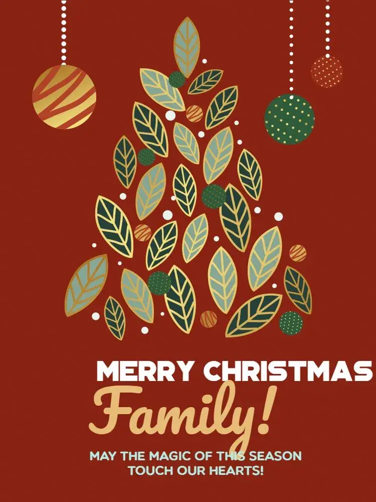 Minimalist Red Christmas Card invitation