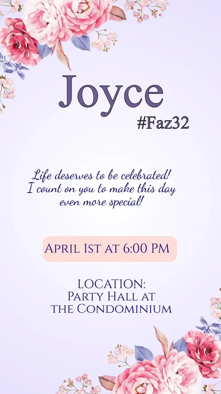 Floral Birthday Invitation
