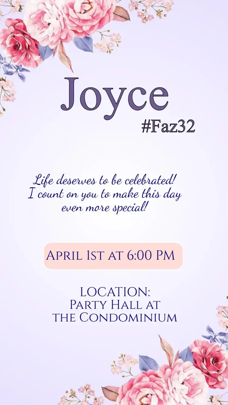 Floral Birthday Invitation