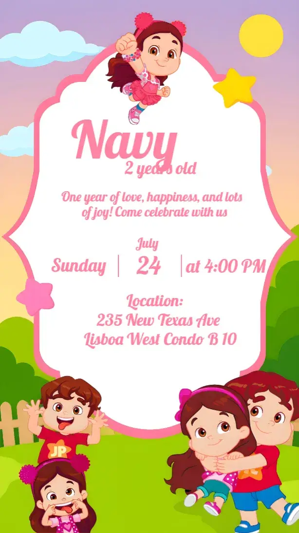 Maria Clara And Jp Kids invitation