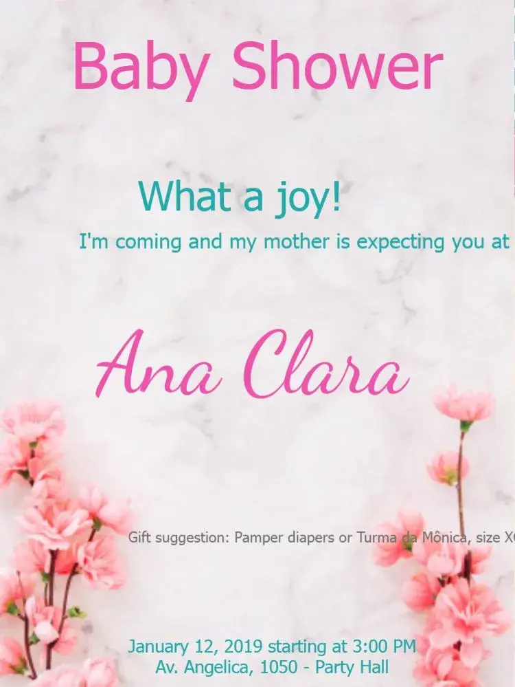 Elephant Baby Shower with Custom Roses invitation