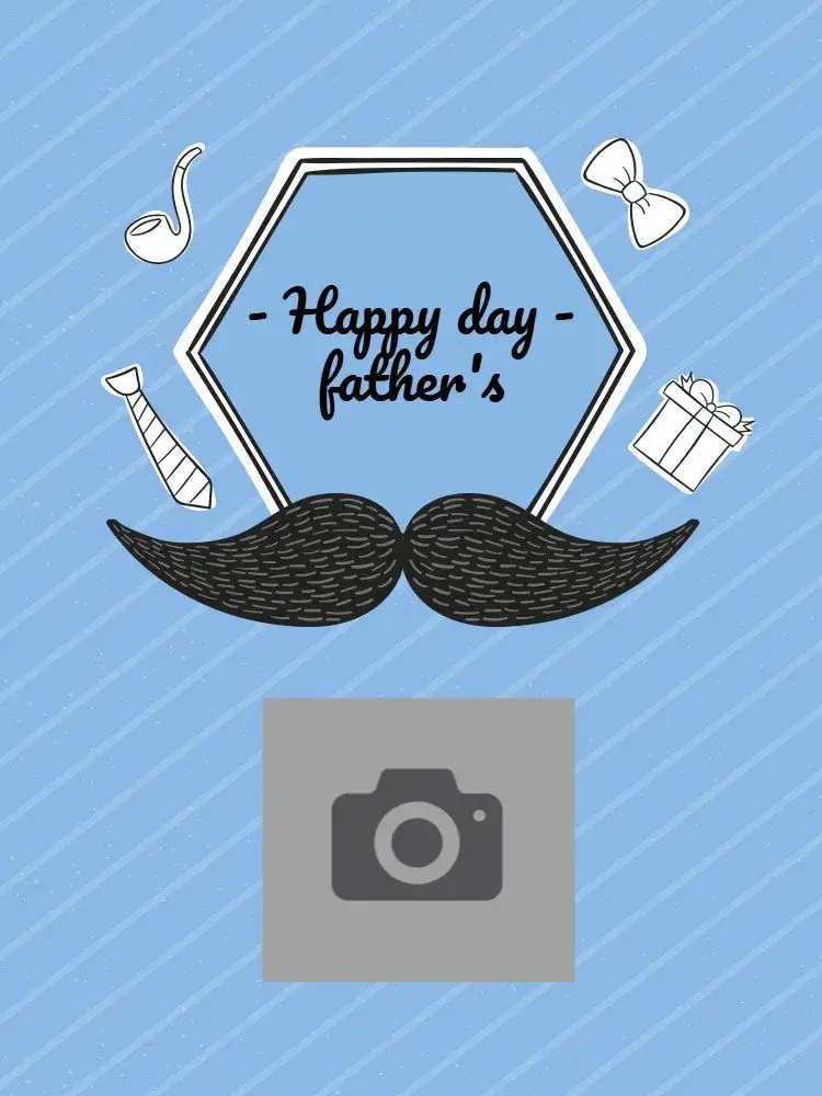 Invitation Creative Digital Father's Day Card – Card theme modern, creative, elegant, blue, fun, familiar