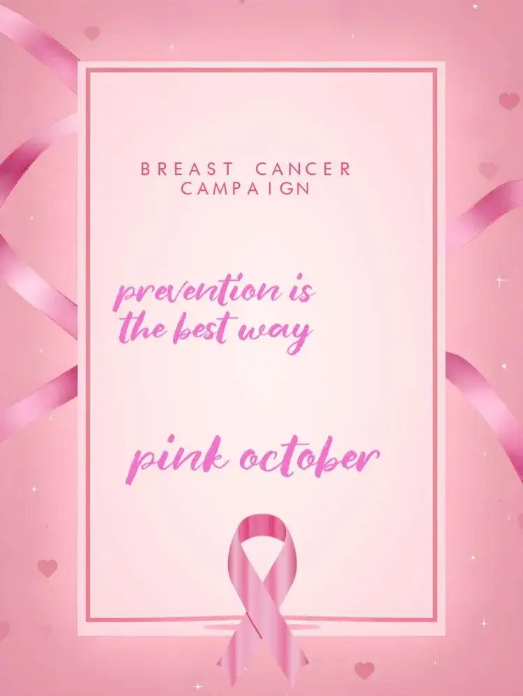 Invitation Post For Breast Cancer Pink October – Most searched for theme pink, modern, minimalist, healthy, inspiring, elegant