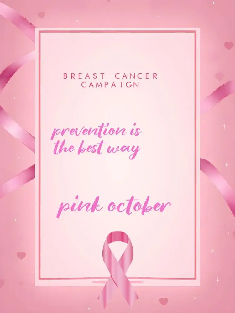 Post For Breast Cancer Pink October invitation