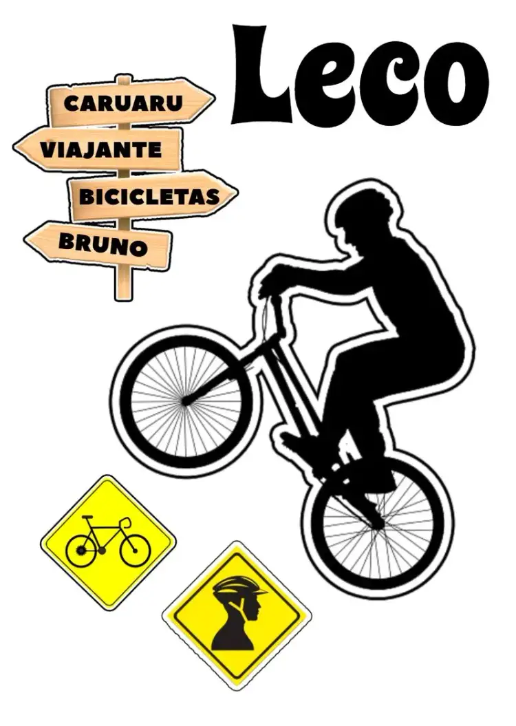 Invitation Cake Topper Bike Bicycle Print – Cake topper theme modern, fun, colorful, themed, adventure, childish