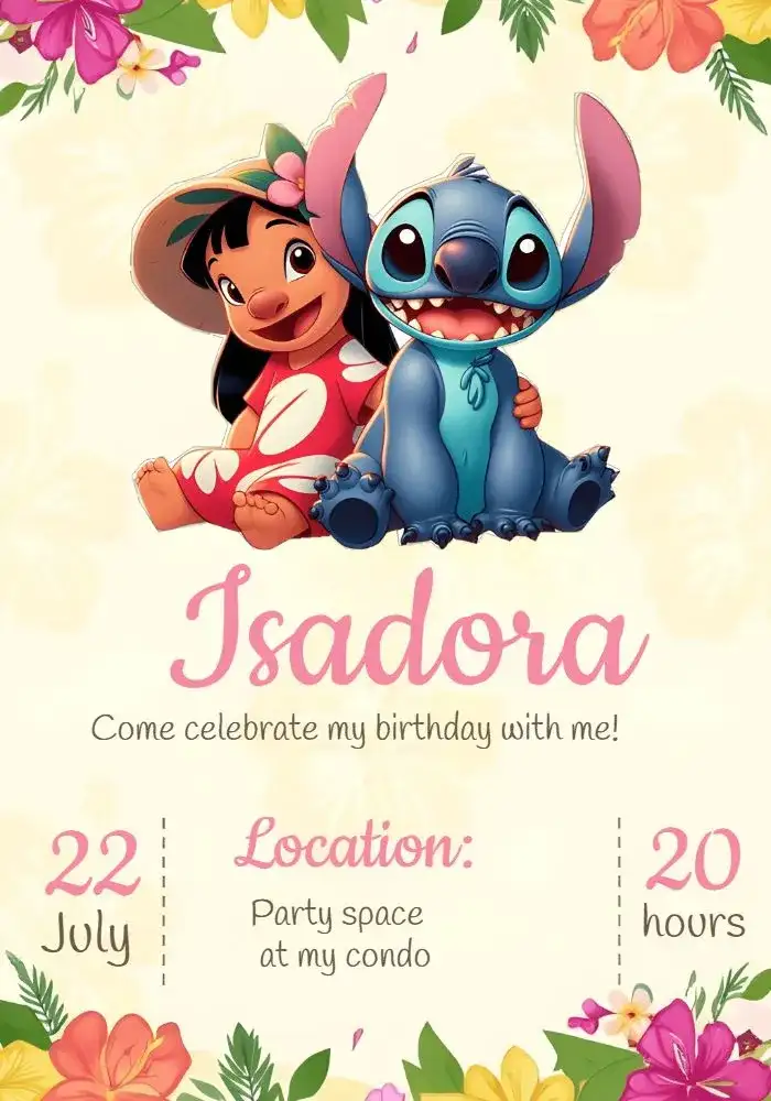 Stitch And Lilo Floral