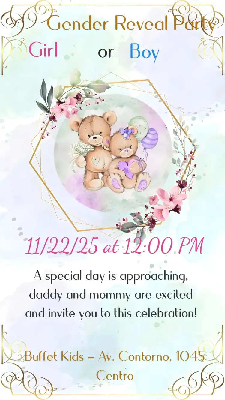 Gender Reveal Party invitation