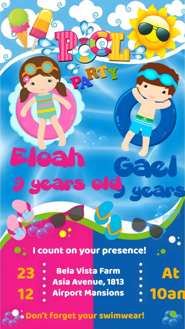 Pool Party invitation