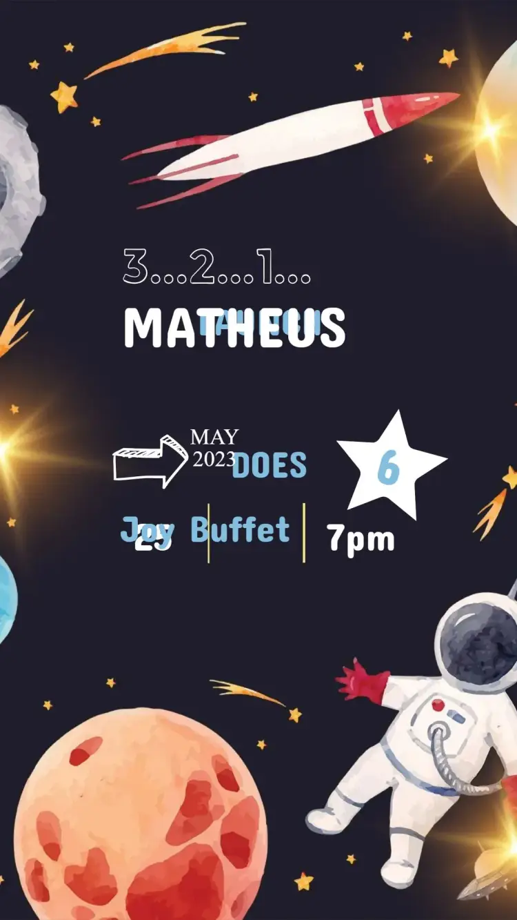 Astronaut Birthday Invitation