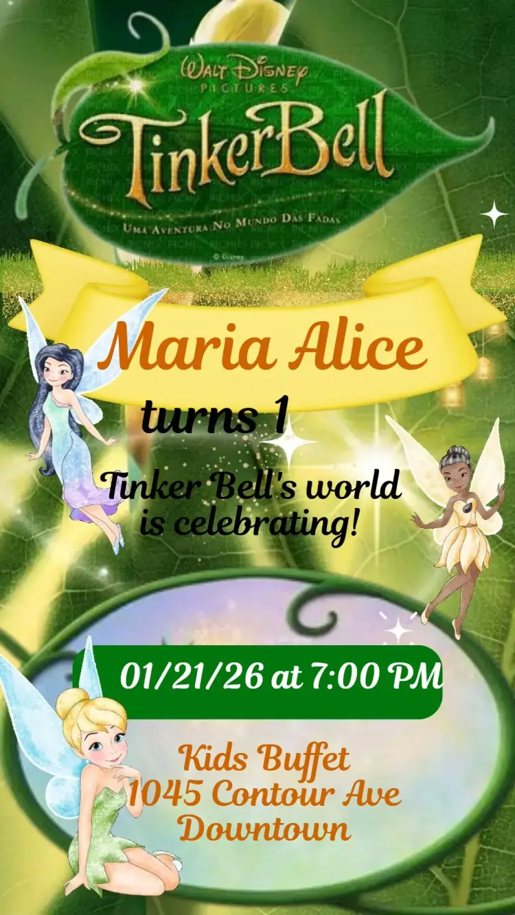 Tinkerbell invitation