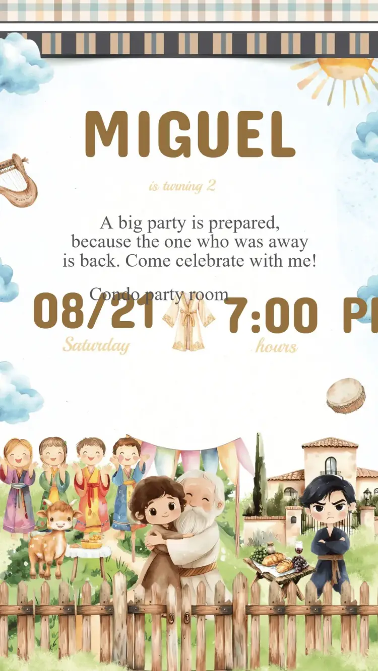 Birthday Invitation The Prodigal Son