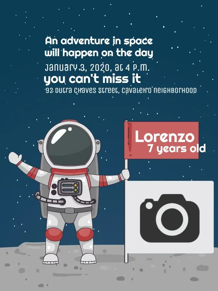 Astronaut Whatsapp invitation