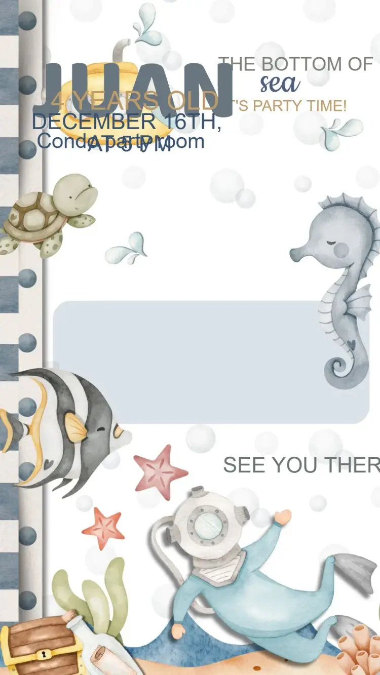 Under the Sea Birthday Invitation