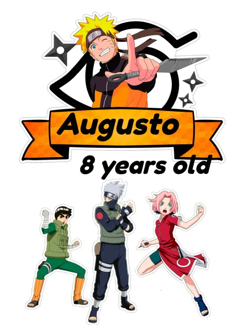 Top Naruto Cake Topper Print invitation