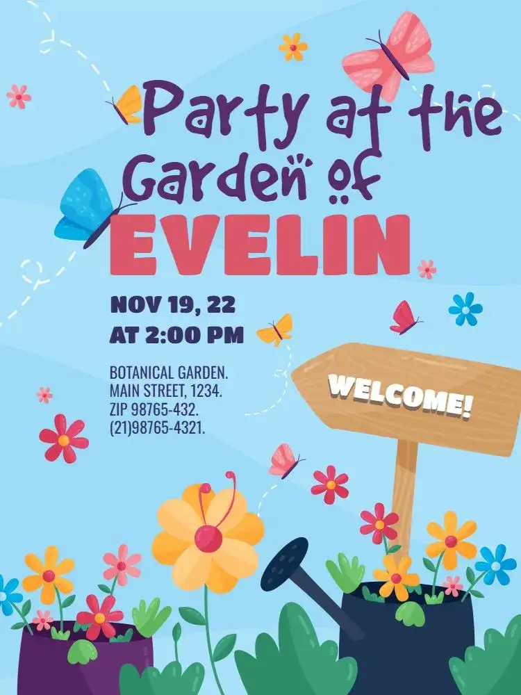 Garden, Butterfly and Flowers Celebration