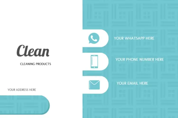 Invitation Quick Hygiene Back Card – Card theme modern, professional, masculine, clean, technological, minimalist