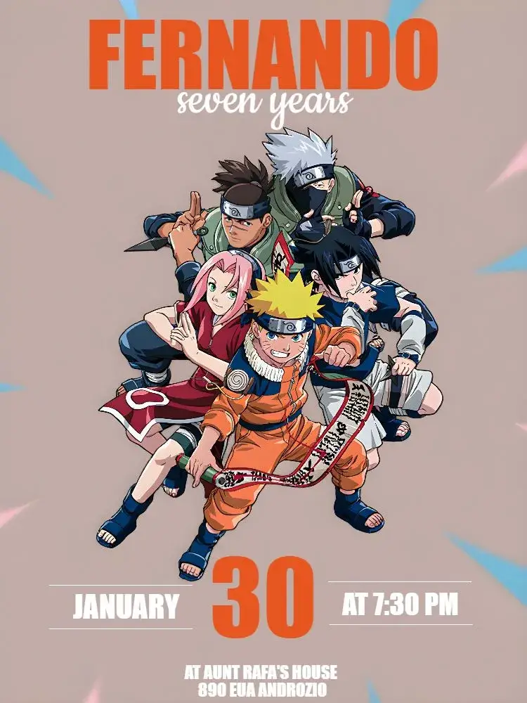 Akatsuki Naruto Japanese invitation