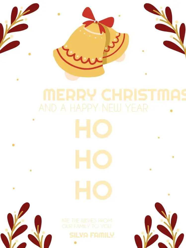 Clear Christmas Bells Celebration Card invitation