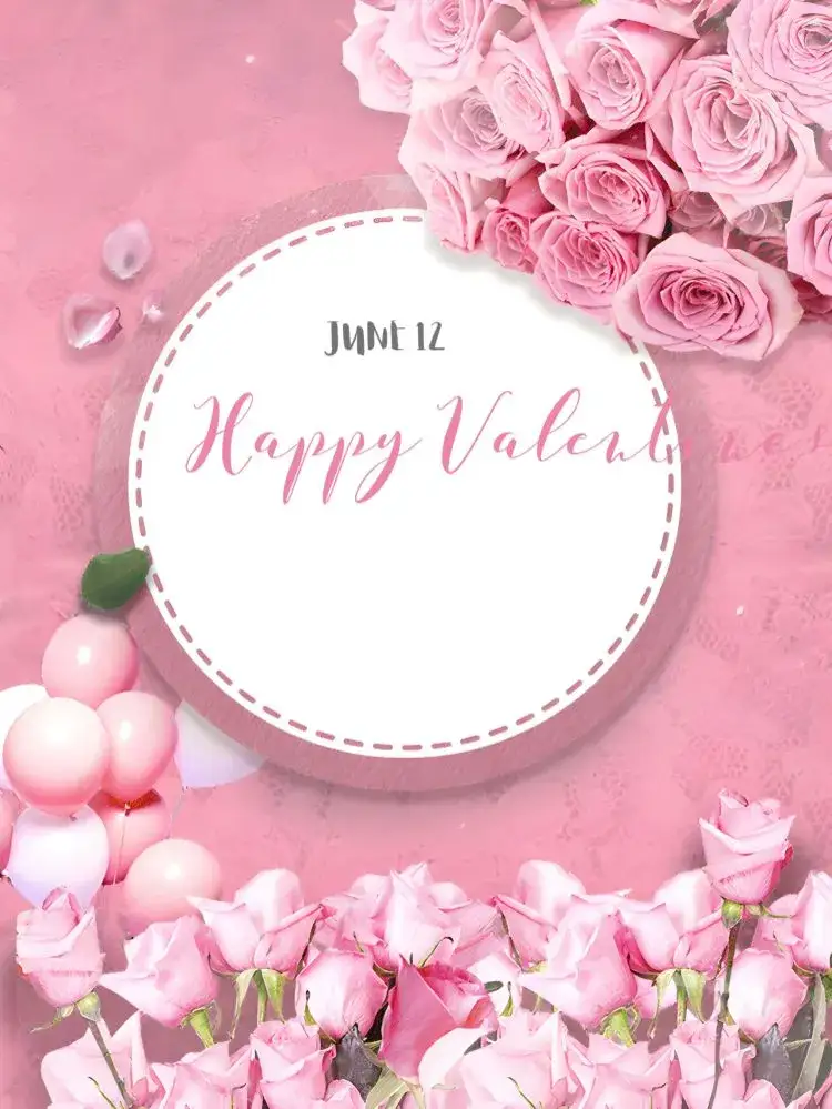 Invitation Valentine's Day Pink Post – Most searched for theme floral, romantic, modern, delicate, minimalist