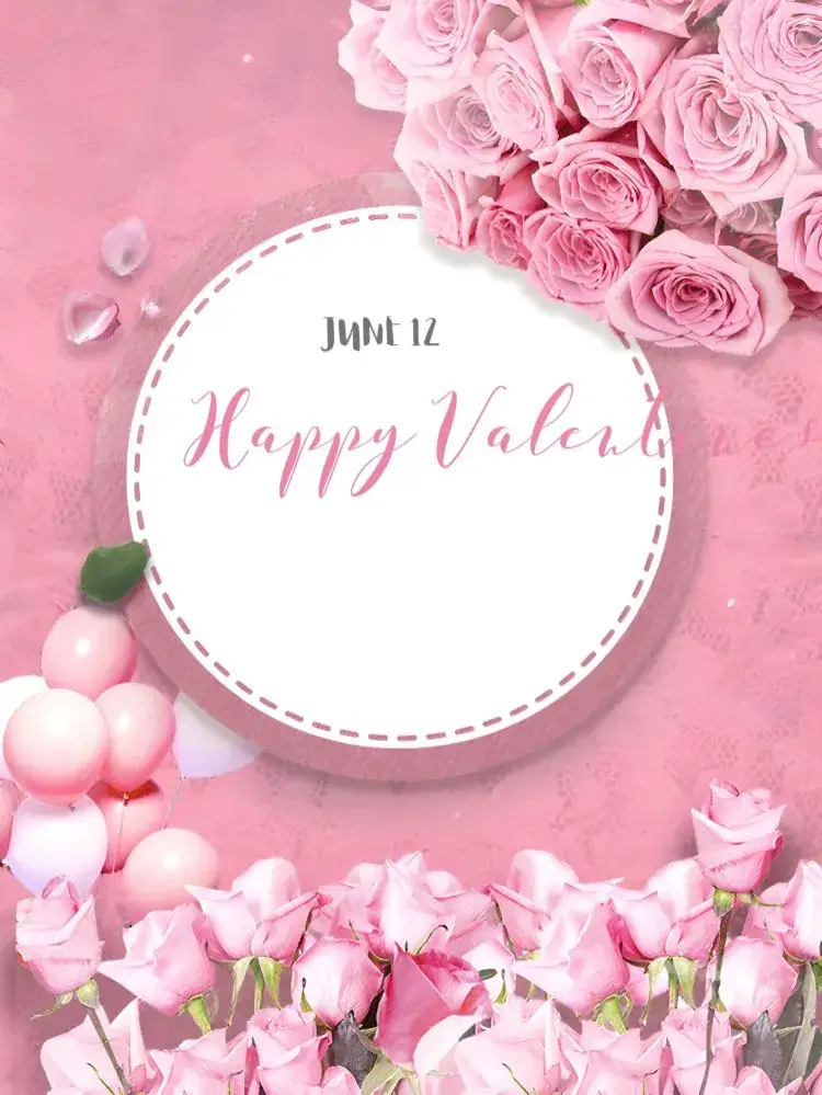 Valentine's Day Pink Post invitation