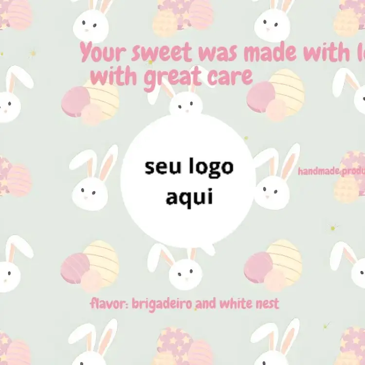 Invitation Sticker For Easter Egg Little Bunny – Commemorative Dates theme pastel, playful, floral, fun-filled, childlike, colorful
