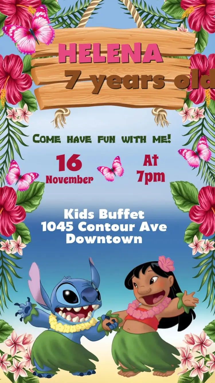 Lilo and Stitch invitation