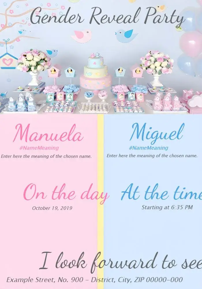 Gender Reveal Boy Or Girl White invitation