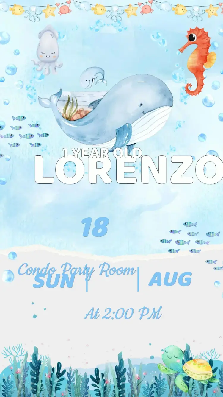 Under the Sea Birthday Invitation