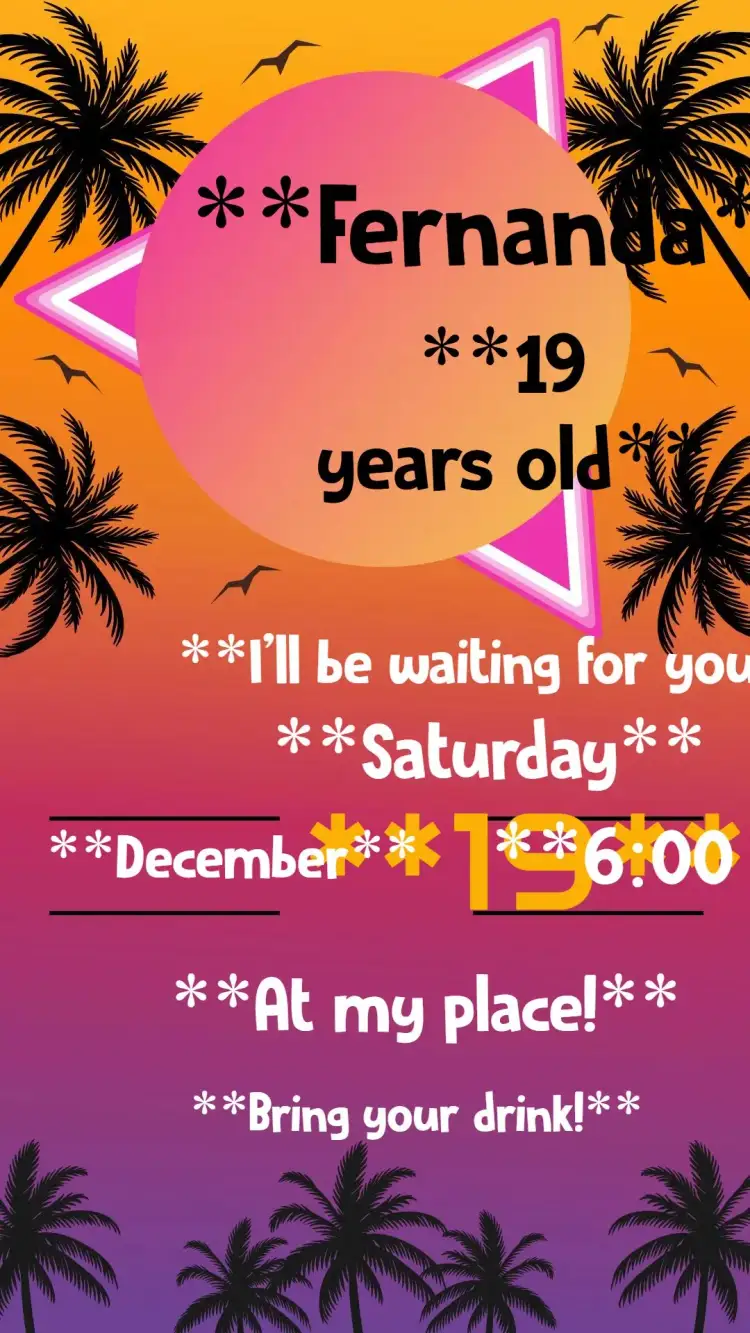 Invitation Tardizinha – Birthday theme colorful, fun, modern, cheerful, themed