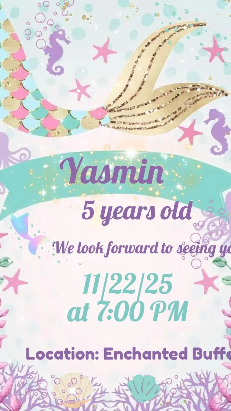 Mermaid invitation