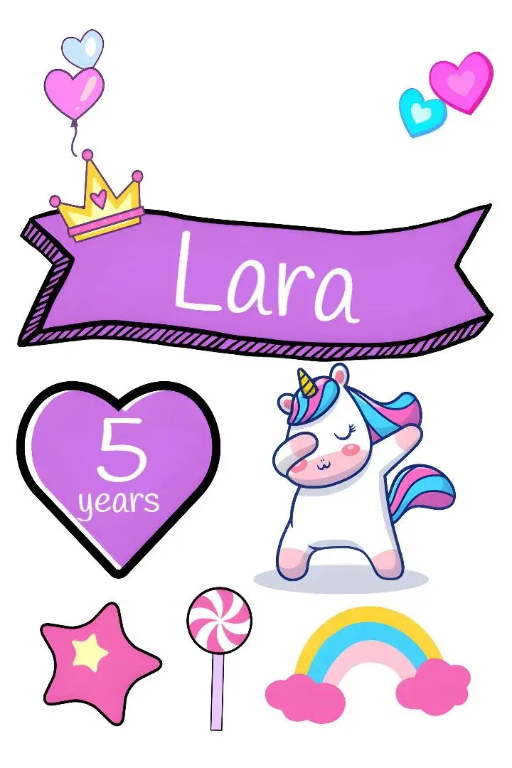 Invitation Topo De Bolo Unicorn Lilac Print – Cake topper theme lilac, magical, fantasy, fun, childlike, colorful