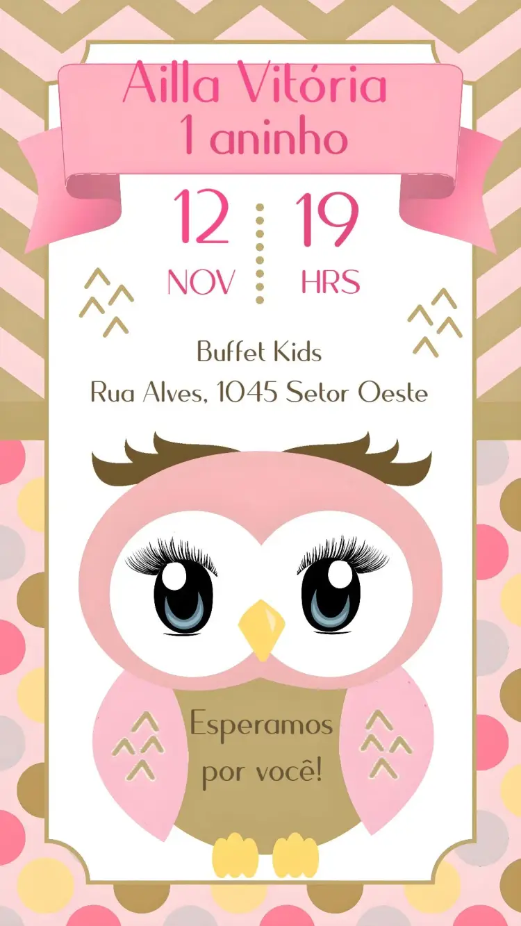 Owl invitation
