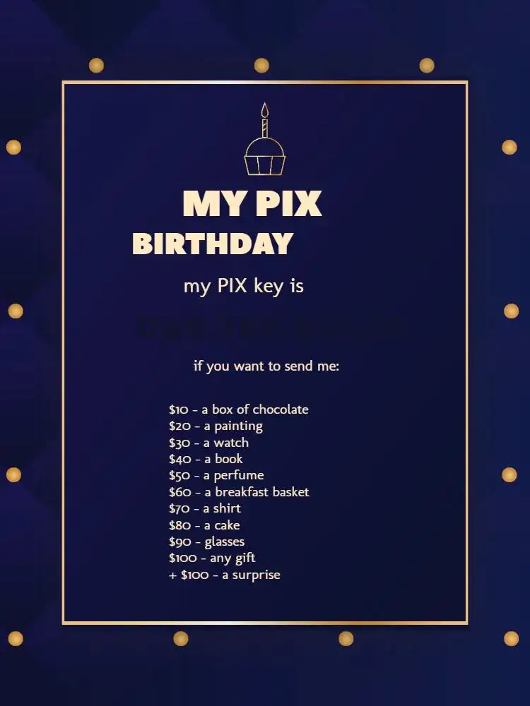 Invitation Digital Make Me a Pix in Blue and Gold Elegant – Kids' Birthday Party theme blue, golden, elegant, modern, childish, fun