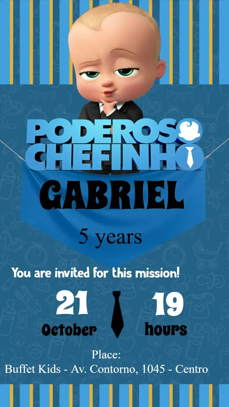 The Boss Baby invitation