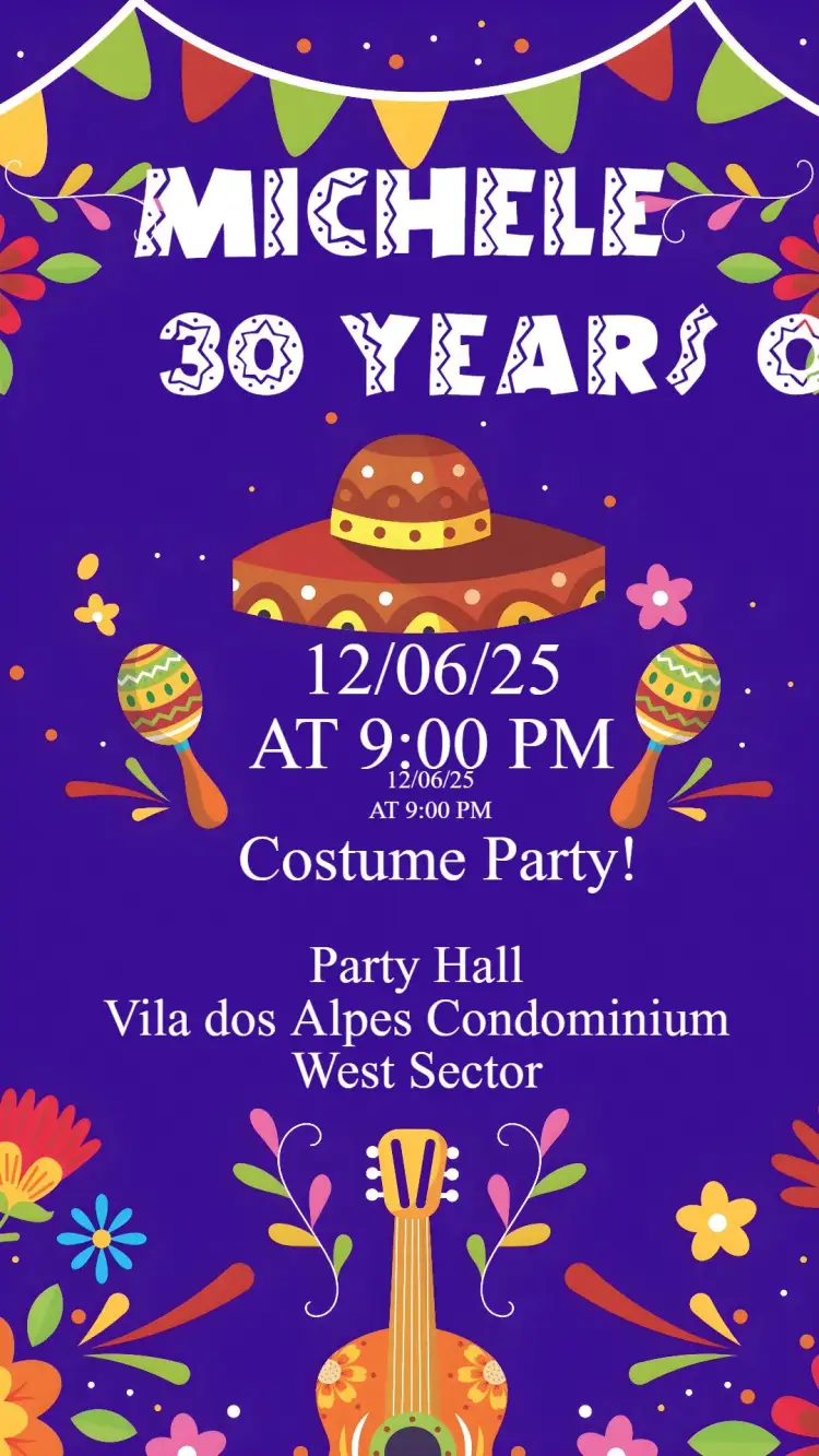 Invite Mexican Party editable and customizable