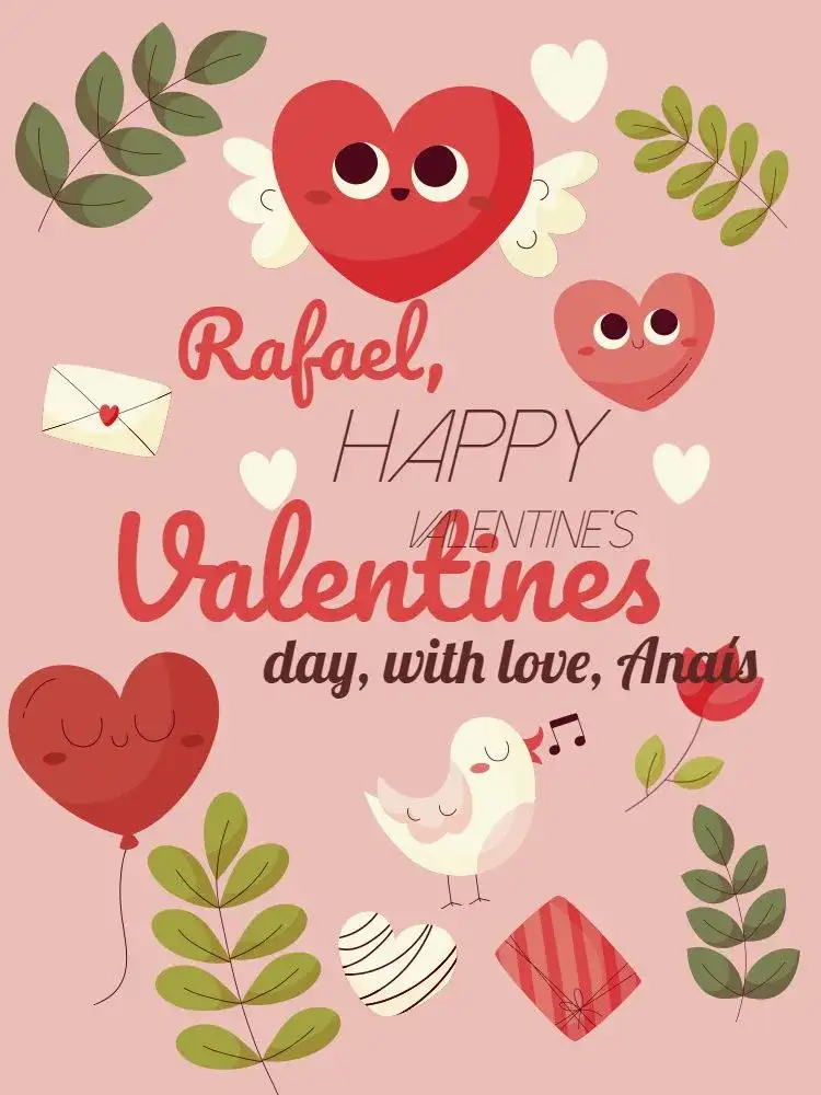 Clear Valentine's Day Card