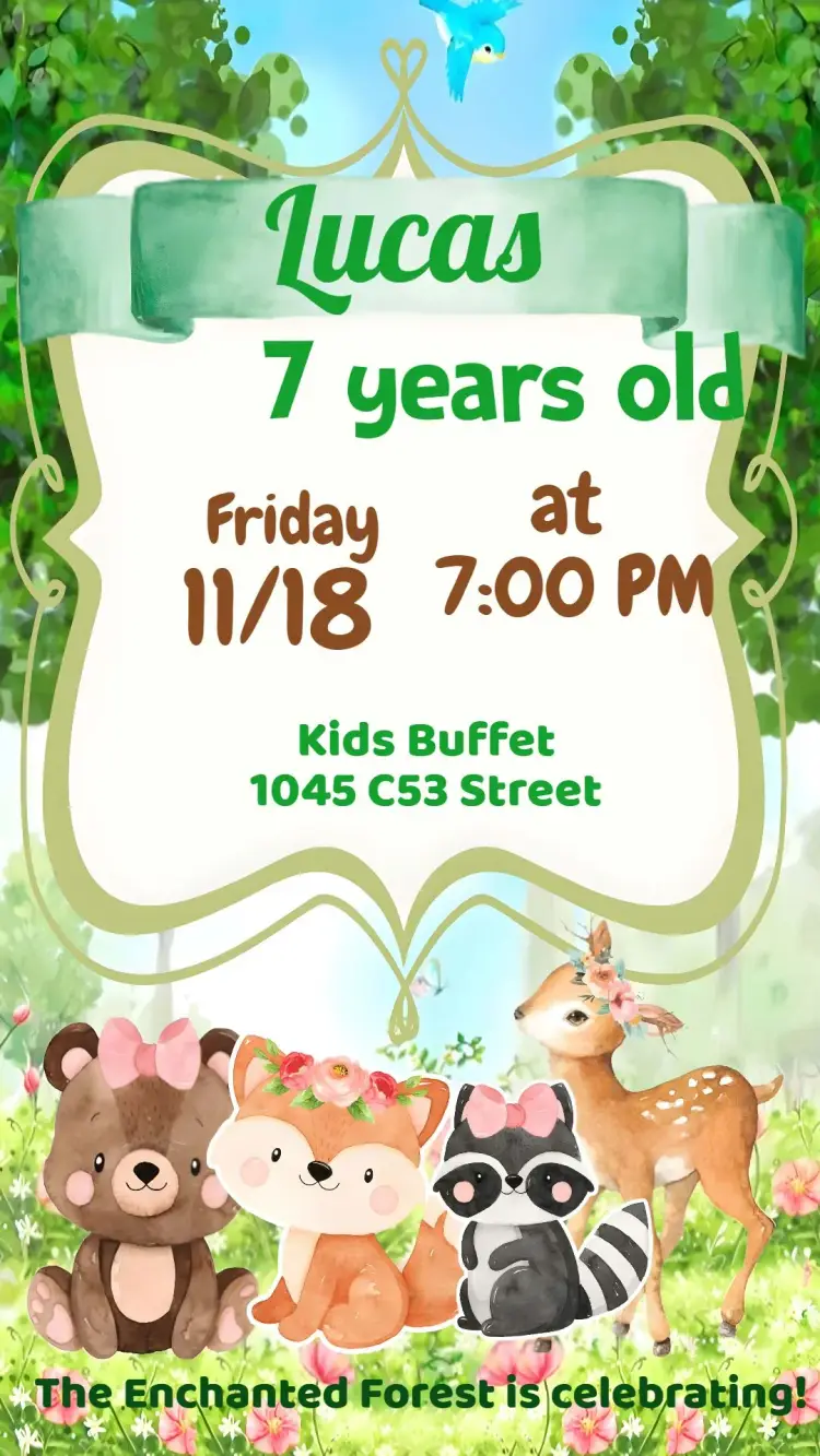 Enchanted Forest invitation