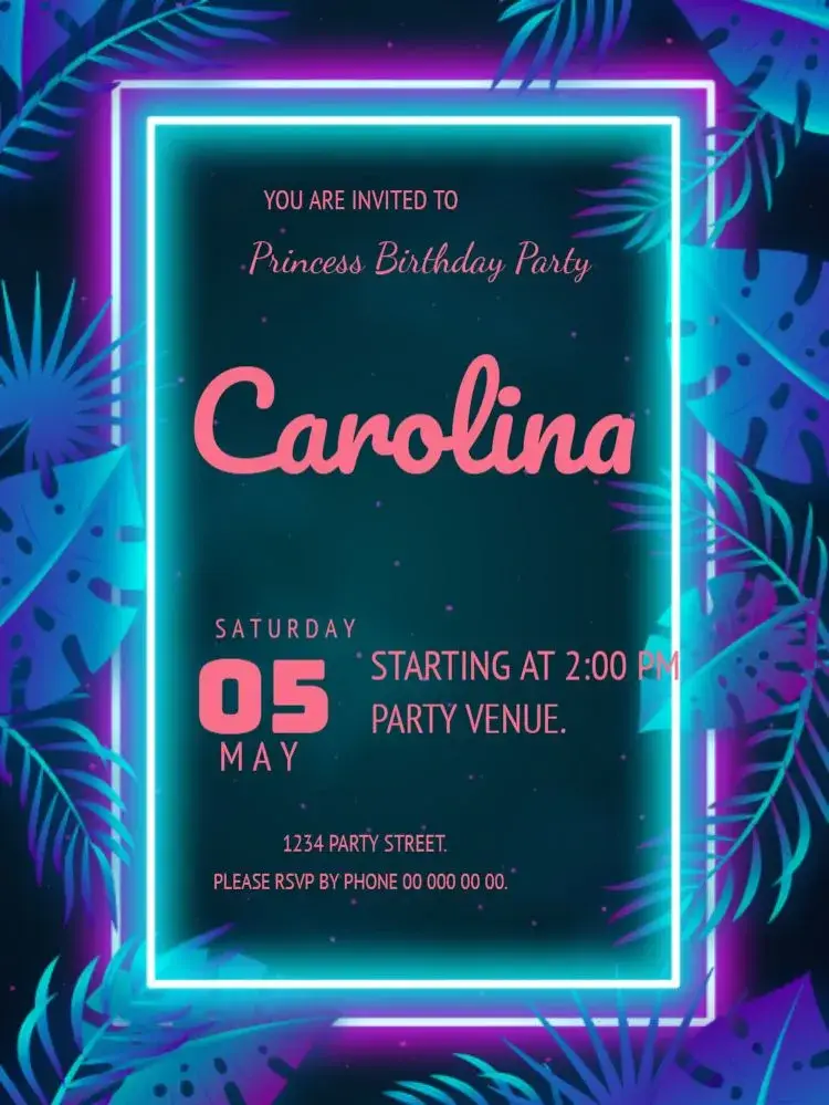 Foliage Party invitation