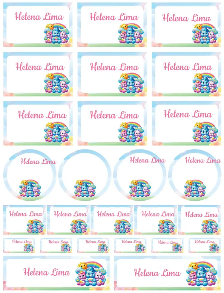 Care Bears invitation